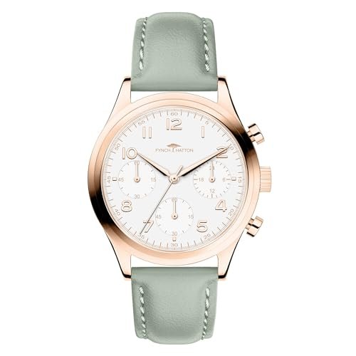 FYNCH-HATTON Chronograf damski, zielony, Pasek