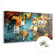 Tablice i flipcharty - Tablica Magnetyczna do Biura z Magnesami - 120x60 cm, Świat chaosu - miniaturka - grafika 1