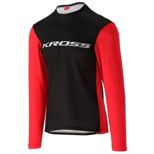 Koszulka rowerowa KROSS Hyde Long Sleeve ( L) Czarno-czerwony - Koszulki rowerowe - miniaturka - grafika 1