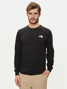 The North Face Longsleeve Redbox NF0A87NN Czarny Regular Fit - Koszulki męskie - miniaturka - grafika 1