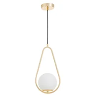Lampy sufitowe - NOWOCZESNA LAMPA WISZĄCA ZŁOTA VERO 1C - miniaturka - grafika 1