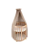 Pościel dla dzieci - Waldin Baldachim tiulowy do łóżeczka + stelaż na baldachim Taupe - miniaturka - grafika 1