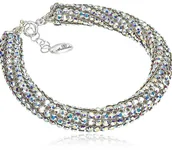 Bransoletki - NOWA Kryształy Unikatowa Bransoletka AURORA CRYSTALLIZED SREBRO - miniaturka - grafika 1