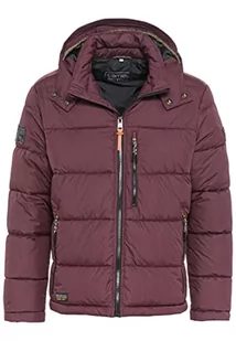camel active Męska bluza z kapturem z podszewką, Merlot, 98 - Bluzy męskie - miniaturka - grafika 1