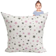 Pościel dla dzieci - Poszewka Dziecięca 40x40 Bawełniana JAŚ Gwiazdeczki Róż - miniaturka - grafika 1