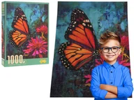 Puzzle - aksamitne PUZZLE dla dzieci i dorosłych MOTYL 1000 elementów 50x70 cm DUŻE - miniaturka - grafika 1