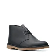 Botki męskie - Clarks Bushacre 3 [Black Leather] - Rozmiar 42 - miniaturka - grafika 1