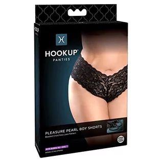 Majtki damskie - Hookup Panties Pleasure Pearl Figi z perłowym naszyjnikiem, czarne L-XX - grafika 1