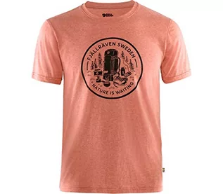 Koszulki męskie - FJÄLLRÄVEN FJALLRAVEN Męski fikapaus T-shirt M podkoszulek czerwony Eberesche-czerwony melanż S 87312 - grafika 1