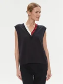 Swetry damskie - Tommy Hilfiger Sweter WW0WW40123 Granatowy Relaxed Fit - miniaturka - grafika 1