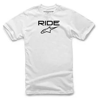 Koszulki męskie - Alpinestars Męski T-shirt Ride 2.0 biały czarny XL 1038-72000-2010-XL - grafika 1