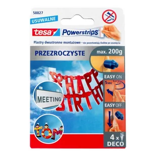 Tesa Plastry mocujące duże max 200 g 4 szt. 58827-00000-00 - Inne mocowania - miniaturka - grafika 1