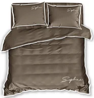 Pościel - Pościel Z Haftem 160X200 Soft Beżowa 2600 - miniaturka - grafika 1