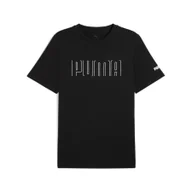 Koszulki sportowe męskie - Męska koszulka z grafiką PUMA Sport PUMA Black - miniaturka - grafika 1
