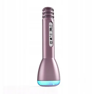 Mikrofon Bluetooth Karaoke PM71 Różowe złoto - Instrumenty muzyczne dla dzieci - miniaturka - grafika 1
