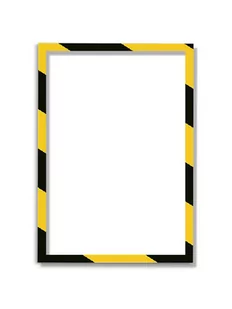 Magnetoplan Koszulka magnetyczna A3 ramka czarno-żółta 5szt 1131342 - Systemy ekspozycyjne i znaki informacyjne - miniaturka - grafika 1