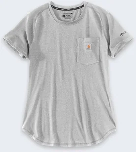 Koszulka Carhartt Force Mid Logo Grey - Koszulki męskie - miniaturka - grafika 1