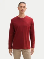 Koszulki męskie - Tom Tailor Longsleeve 1043992 Czerwony Regular Fit - miniaturka - grafika 1