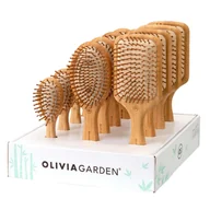 Szczotki i grzebienie do włosów - Olivia Garden Bamboo Touch, zestaw szczotek do masażu skóry głowy, display 12 szt. - miniaturka - grafika 1