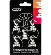 Magnesy - Magnesy neodymowe z haczykiem 12mm 5szt GRAND - miniaturka - grafika 1