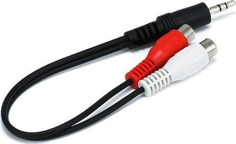 Kabel Monoprice kabel/adapter jack 3.5mm męski na 2xRCA żeńskie - 15cm 100666