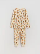 Skarpetki dla dzieci - Reserved - Dwuczęściowa piżama - kremowy - miniaturka - grafika 1