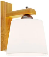 Lampy ścienne - Euluna - Sweden Lampa Ścienna Biały/Dąb rustykalny Euluna - miniaturka - grafika 1