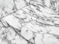 Meble modułowe i akcesoria - Samoprzylepna Okleina Meblowa Marmur Biało-Czarny Na Meble Regał 45x100 - miniaturka - grafika 1