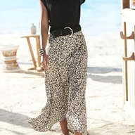 Spódnice - TEMU Modna, elegancka spódniczka z wysokim stanem w stylu "Lazy Vacation" z modnym nadrukiem - miniaturka - grafika 1
