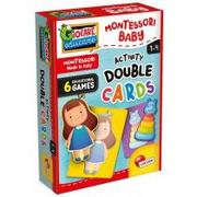 Książki edukacyjne - Lisciani Montessori Baby Activity Double Cards - miniaturka - grafika 1