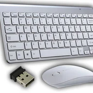 Zestawy myszka + klawiatura - Klawiatura i Myszka Bezprzewodowa Mysz Zestaw USB Mini Slim Do Laptop PC TV I8 - miniaturka - grafika 1