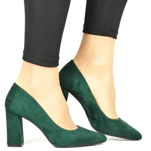 DAMSKIE CZÓŁENKA NA SŁUPKU SERGIO LEONE PB216 ZIELONE ZAMSZOWE - Sergio Leone - Czółenka DAMSKIE CZÓŁENKA NA SŁUPKU SERGIO LEONE PB216 ZIELONE ZAMSZOWE - Sergio Leone - Czółenka - miniaturka - grafika 1