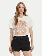 Koszulki i topy damskie - Billabong T-Shirt EBJZT00424 Biały Relaxed Fit - miniaturka - grafika 1