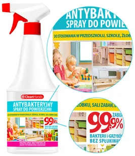 PŁYN DO DEZYNFEKCJI POWIERZCHNI W PRZEDSZKOLU SZKOLE ŻŁOBKU CleanHands 500ml - Dezynfekcja - miniaturka - grafika 1