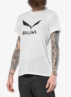Koszulki i topy damskie - Koszulka szybkoschnąca Salewa Solidlogo Dry T-shirt - white - miniaturka - grafika 1