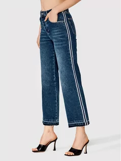 Spodnie damskie - Simple Jeansy SI22-SPDJ005 Granatowy Relaxed Fit - grafika 1