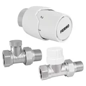 Zawory i kraniki - Zestaw termostatyczny prosty z głowicą GT20 i zaworem powrotnym - miniaturka - grafika 1