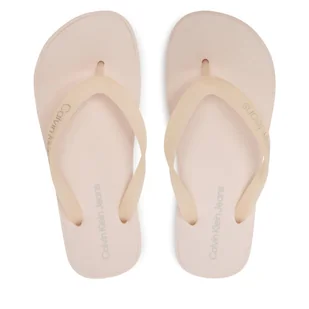 Japonki Calvin Klein Jeans Beach Sandal Flatform Logo YW0YW01092 Różowy - Klapki i japonki damskie - miniaturka - grafika 1
