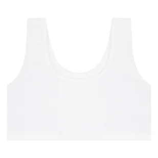 Top Biustonosz Dziewczęcy Klasyczny Bawełniany Biały Gładki 1-SZT MORAJ 128 - Biustonosze - miniaturka - grafika 1