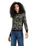 Swetry damskie - Desigual Sweter damski JERS_estrasburgo, wielokolorowy, S - miniaturka - grafika 1