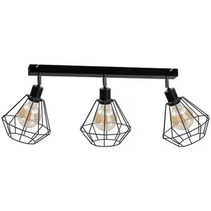KET Druciana LAMPA sufitowa metalowa OPRAWA industrialna czarny KET454 - Lampy sufitowe - miniaturka - grafika 1