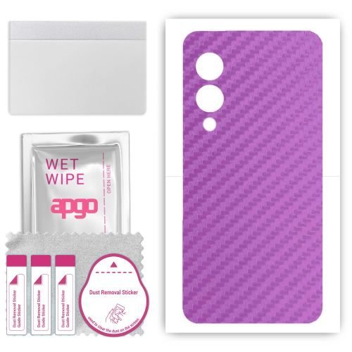 folia naklejka skórka strukturalna na TYŁ do Vivo Y33t V2317A - Carbon Fioletowy - apgo SKINS