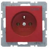 Gniazdka elektryczne - Hager BKWADRAT-Gniazdo-z-uziemieniem-kompletne-z-nadrukiem-DATA-z-kluczem-czerwony-połysk 6765088962 - miniaturka - grafika 1