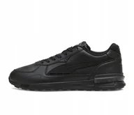 Sneakersy męskie - Buty męskie sneakersy skórzane Puma Graviton 2 czarne trampki - miniaturka - grafika 1