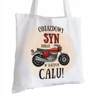 Torby i wózki na zakupy - Torba Bawełniana biała dla Syna Na Prezent ekologiczna Trwały Nadruk - miniaturka - grafika 1