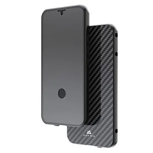 Black Rock - Etui 360 stopni Glass Case Real Carbon pasuje do Samsung Galaxy S23 5G I etui na telefon komórkowy, zamknięcie magnetyczne (przezroczyste z czarną ramką) - Etui i futerały do telefonów - miniaturka - grafika 1