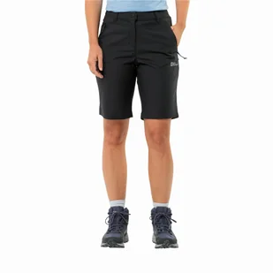 Damskie spodenki softshellowe Jack Wolfskin ACTIVE TRACK SHORTS W black - 34 - Spodenki damskie - miniaturka - grafika 1