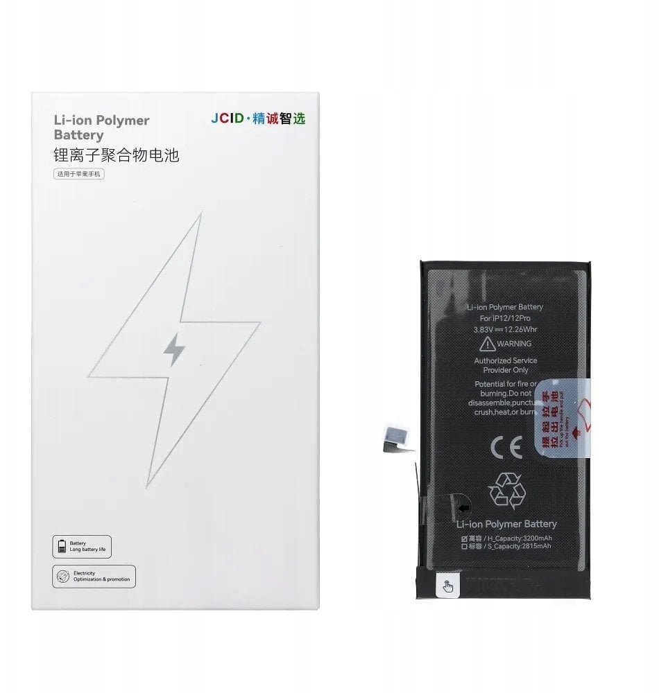 JCID Bateria do iPhone 12 / 12 Pro 3200 mAh zwiększona pojemność