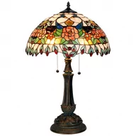 Lampy stojące - Clayre & Eef Kolorowa lampa stołowa Maja styl Tiffany - miniaturka - grafika 1