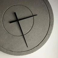 Zegary - Zegar z betonu Groove - ciemnoszary - miniaturka - grafika 1